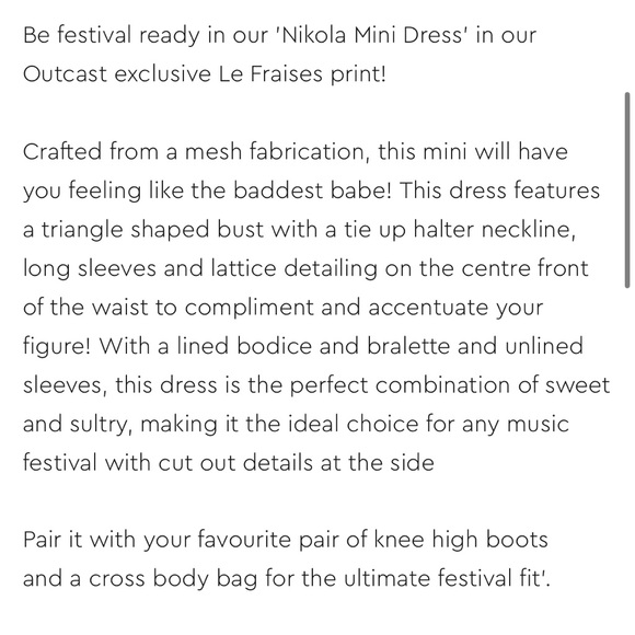 Outcast NIKOLA MINI DRESS LE FRAISES - Picture 4 of 8